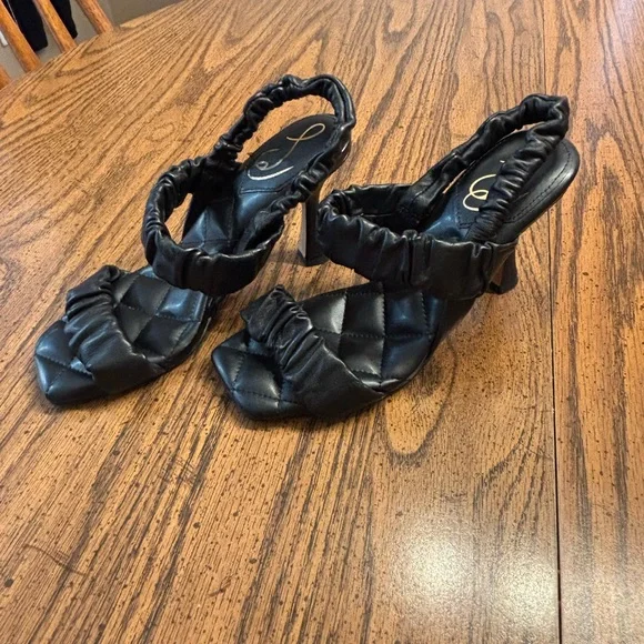 Sam Edelman black sling back sandals size 7 - Picture 4 of 8